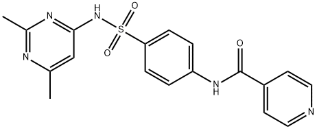 N-[4-[(2,6-dimethylpyrimidin-4-yl)sulfamoyl]phenyl]pyridine-4-carboxamide Struktur