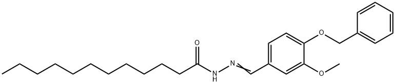 N-[(E)-(3-methoxy-4-phenylmethoxyphenyl)methylideneamino]dodecanamide Struktur