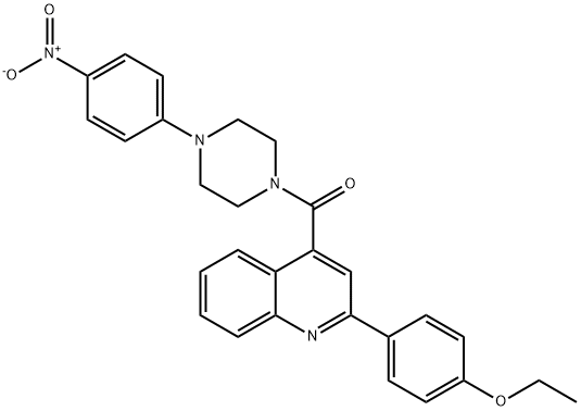 [2-(4-ethoxyphenyl)quinolin-4-yl]-[4-(4-nitrophenyl)piperazin-1-yl]methanone Struktur