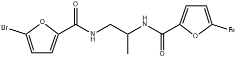 5-bromo-N-[2-[(5-bromofuran-2-carbonyl)amino]propyl]furan-2-carboxamide Struktur