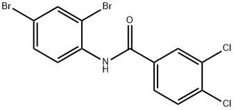 3,4-dichloro-N-(2,4-dibromophenyl)benzamide Struktur