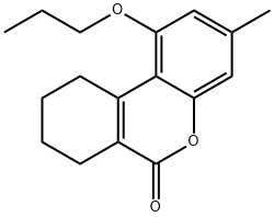 3-methyl-1-propoxy-7,8,9,10-tetrahydrobenzo[c]chromen-6-one Struktur