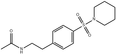 N-[2-(4-piperidin-1-ylsulfonylphenyl)ethyl]acetamide Struktur