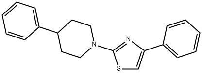 4-phenyl-2-(4-phenylpiperidin-1-yl)-1,3-thiazole Struktur