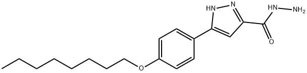 3-(4-octoxyphenyl)-1H-pyrazole-5-carbohydrazide Struktur