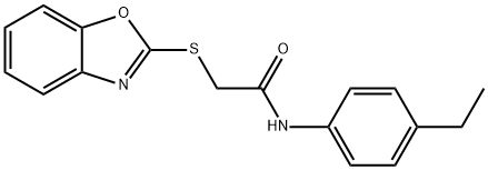 2-(1,3-benzoxazol-2-ylsulfanyl)-N-(4-ethylphenyl)acetamide Struktur