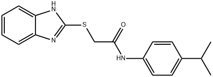 2-(1H-benzimidazol-2-ylsulfanyl)-N-(4-propan-2-ylphenyl)acetamide Struktur