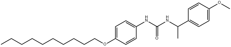 1-(4-decoxyphenyl)-3-[1-(4-methoxyphenyl)ethyl]urea Struktur