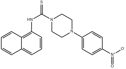 N-naphthalen-1-yl-4-(4-nitrophenyl)piperazine-1-carbothioamide Struktur