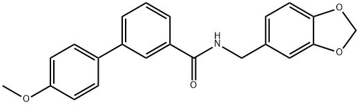 N-(1,3-benzodioxol-5-ylmethyl)-3-(4-methoxyphenyl)benzamide Struktur