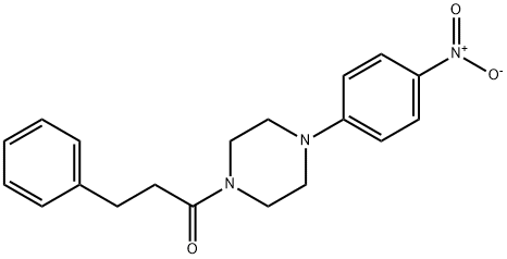 1-[4-(4-nitrophenyl)piperazin-1-yl]-3-phenylpropan-1-one Struktur