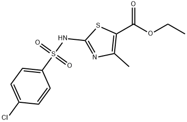 ethyl 2-[(4-chlorophenyl)sulfonylamino]-4-methyl-1,3-thiazole-5-carboxylate Struktur