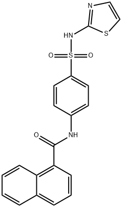 N-[4-(1,3-thiazol-2-ylsulfamoyl)phenyl]naphthalene-1-carboxamide Struktur