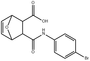 2-[(4-bromophenyl)carbamoyl]-7-oxabicyclo[2.2.1]hept-5-ene-3-carboxylic acid Struktur