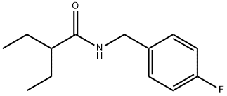 2-ethyl-N-[(4-fluorophenyl)methyl]butanamide Struktur