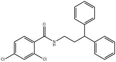 2,4-dichloro-N-(3,3-diphenylpropyl)benzamide Struktur