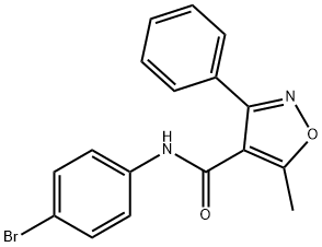 N-(4-bromophenyl)-5-methyl-3-phenyl-1,2-oxazole-4-carboxamide Struktur