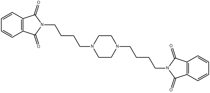 2-[4-[4-[4-(1,3-dioxoisoindol-2-yl)butyl]piperazin-1-yl]butyl]isoindole-1,3-dione Struktur