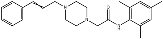 2-[4-[(E)-3-phenylprop-2-enyl]piperazin-1-yl]-N-(2,4,6-trimethylphenyl)acetamide Struktur