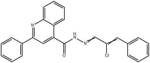 N-[(E)-[(Z)-2-chloro-3-phenylprop-2-enylidene]amino]-2-phenylquinoline-4-carboxamide Struktur