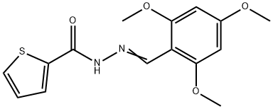 N-[(E)-(2,4,6-trimethoxyphenyl)methylideneamino]thiophene-2-carboxamide Struktur