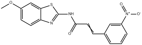 (E)-N-(6-methoxy-1,3-benzothiazol-2-yl)-3-(3-nitrophenyl)prop-2-enamide Struktur