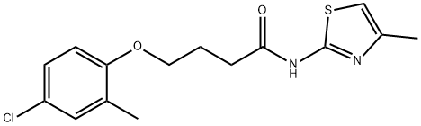 4-(4-chloro-2-methylphenoxy)-N-(4-methyl-1,3-thiazol-2-yl)butanamide Struktur