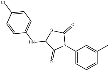 5-(4-chloroanilino)-3-(3-methylphenyl)-1,3-thiazolidine-2,4-dione Struktur