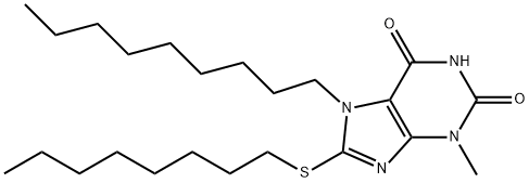 3-methyl-7-nonyl-8-octylsulfanylpurine-2,6-dione Struktur