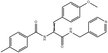 N-[(E)-1-(4-methoxyphenyl)-3-oxo-3-(pyridin-4-ylmethylamino)prop-1-en-2-yl]-4-methylbenzamide Struktur