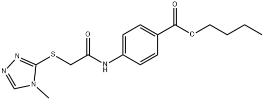 butyl 4-[[2-[(4-methyl-1,2,4-triazol-3-yl)sulfanyl]acetyl]amino]benzoate Struktur