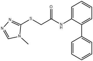 2-[(4-methyl-1,2,4-triazol-3-yl)sulfanyl]-N-(2-phenylphenyl)acetamide Structure