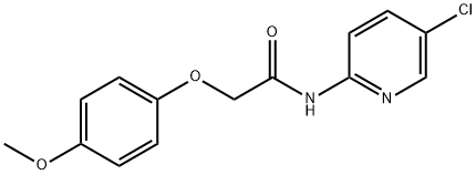 N-(5-chloropyridin-2-yl)-2-(4-methoxyphenoxy)acetamide Struktur