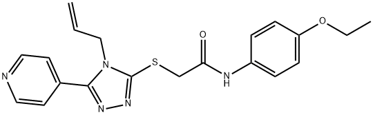 N-(4-ethoxyphenyl)-2-[(4-prop-2-enyl-5-pyridin-4-yl-1,2,4-triazol-3-yl)sulfanyl]acetamide Struktur