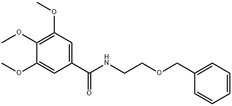 3,4,5-trimethoxy-N-(2-phenylmethoxyethyl)benzamide Struktur