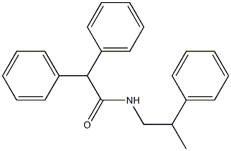 2,2-diphenyl-N-(2-phenylpropyl)acetamide Struktur