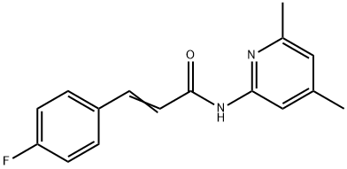 (E)-N-(4,6-dimethylpyridin-2-yl)-3-(4-fluorophenyl)prop-2-enamide Struktur