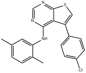 5-(4-chlorophenyl)-N-(2,5-dimethylphenyl)thieno[2,3-d]pyrimidin-4-amine Struktur