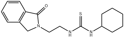 1-cyclohexyl-3-[2-(3-oxo-1H-isoindol-2-yl)ethyl]thiourea Struktur