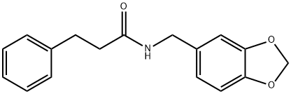 N-(1,3-benzodioxol-5-ylmethyl)-3-phenylpropanamide Struktur