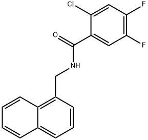 2-chloro-4,5-difluoro-N-(naphthalen-1-ylmethyl)benzamide Struktur