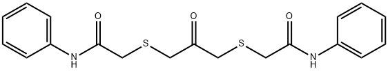 2-[3-(2-anilino-2-oxoethyl)sulfanyl-2-oxopropyl]sulfanyl-N-phenylacetamide Struktur