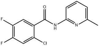 2-chloro-4,5-difluoro-N-(6-methylpyridin-2-yl)benzamide Struktur