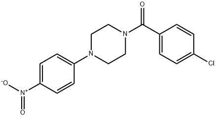 (4-chlorophenyl)-[4-(4-nitrophenyl)piperazin-1-yl]methanone Struktur