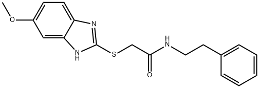 2-[(6-methoxy-1H-benzimidazol-2-yl)sulfanyl]-N-(2-phenylethyl)acetamide Struktur