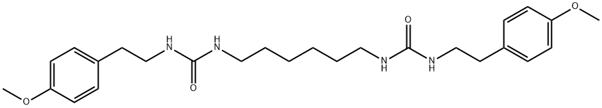 1-[2-(4-methoxyphenyl)ethyl]-3-[6-[2-(4-methoxyphenyl)ethylcarbamoylamino]hexyl]urea Struktur