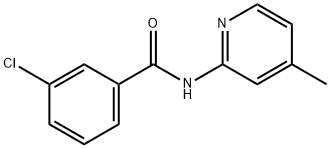 3-chloro-N-(4-methylpyridin-2-yl)benzamide Struktur