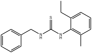 1-benzyl-3-(2-ethyl-6-methylphenyl)thiourea Struktur