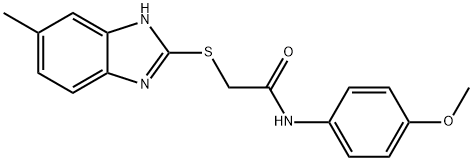 N-(4-methoxyphenyl)-2-[(6-methyl-1H-benzimidazol-2-yl)sulfanyl]acetamide Struktur