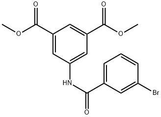 dimethyl 5-[(3-bromobenzoyl)amino]benzene-1,3-dicarboxylate Struktur